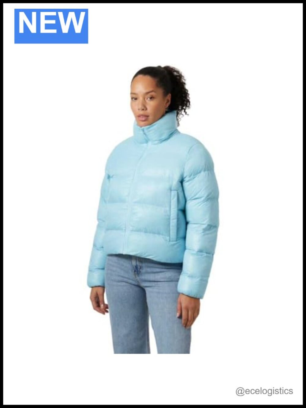 Cropped Puffer Jacket Women's Insulated Winter Coat Quilted Zip